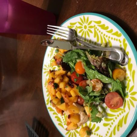 Pan-Grilled Chicken with Peach Salsa