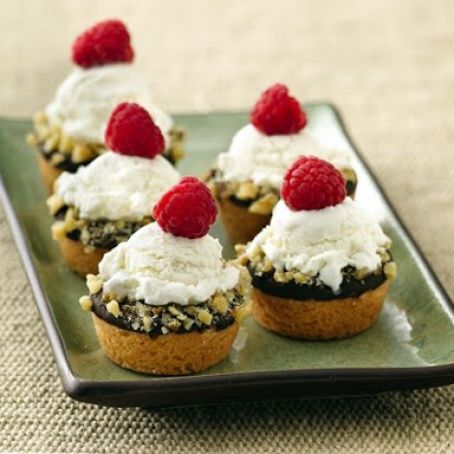 Mini Ice Cream Cookie Cups