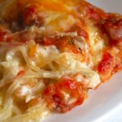 Three-Cheese Baked Spaghetti