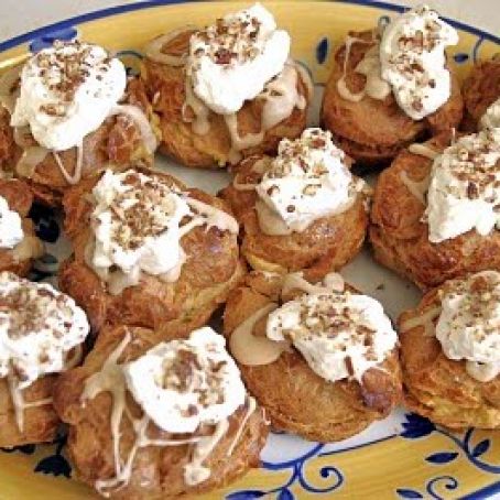 Pumpkin Custard Profiteroles with Maple Sugar Glaze