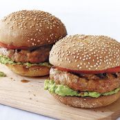 Turkey-Chorizo Burgers with Guacamole