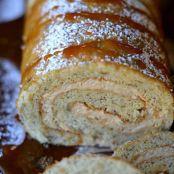 Caramel Banana Cake Roll