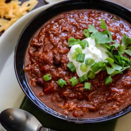 Crockpot Pulled Pork Chili