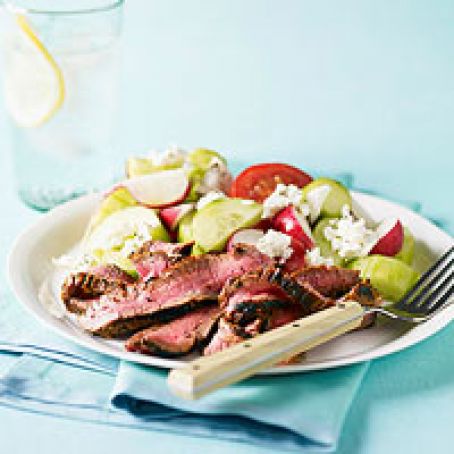 Greek Style Steak and Tomato Salad