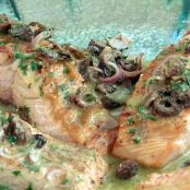 Grilled Salmon with Morel Vinigarette