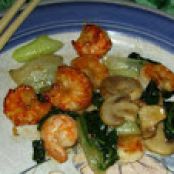Shrimp With Chinese Greens Stir fry