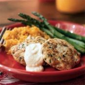 Spicky Chicken Cakes with Horseradish Aioli