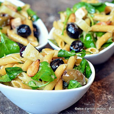 Penne Pasta Roasted Garlic Watercress & Olives