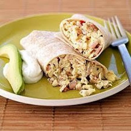 Egg and Bacon Breakfast Burritos