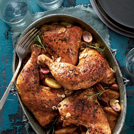 Rosemary-Garlic Chicken Quarters