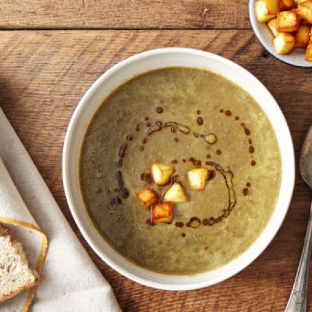 Green Lentil Soup with Curried Brown Butter