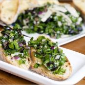 PARSLEY & BLACK OLIVE SALAD CANAPES