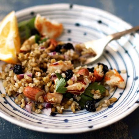 FREEKEH****Freekeh Salad with Halloumi