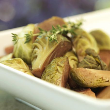 Holiday Slow Cooker Balsamic Brussels Sprouts