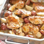 Honey-Mustard Chicken with Roasted New Potatoes, GF