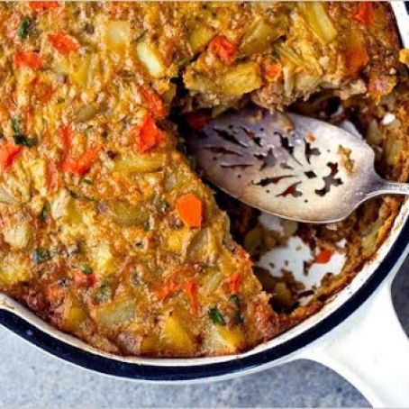 BAKED TUNISIAN CARROT, POT & TUNA FRITTATA