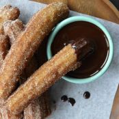 Homemade Churros with Chocolate Sauce