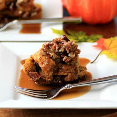 Tipsy Pumpkin Bread Pudding