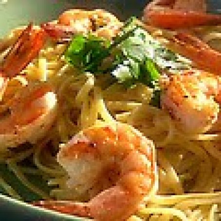 Emeril's Shrimp and Pasta with Chilis, Garlic, Lemon and Green Onions