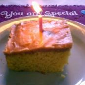 Peanut Butter Icing on Yellow Cake