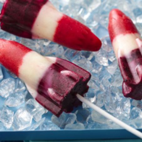 Red, White and Blueberry Lemonade Pops