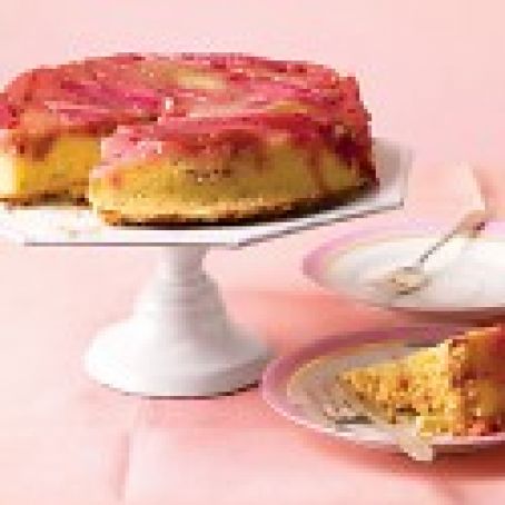 Upside-Down Cake - Rhubarb