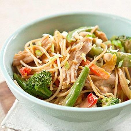Peanut Noodles with Chicken and Vegetables