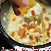Bacon Double Cheese Dip for Crockpot