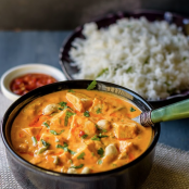 Peanut Tofu Curry with Rice