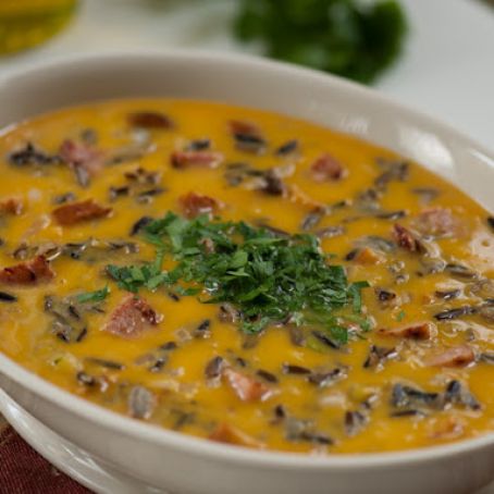 Smoked Sausage, Butternut Squash and Wild Rice Soup