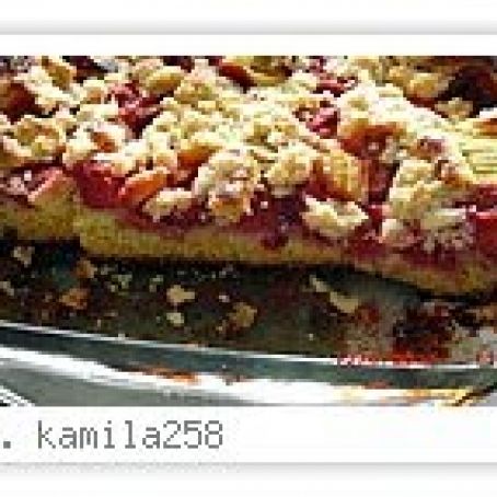 Ciasto drożdżowe z owocami i kruszonką