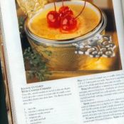 Eggnog Custards With Candied Cherries