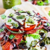 Caprese BLT Balsamic Roasted Portobello Mushrooms