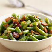 green beans with bacon walnut vinaigrette