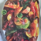 Heirloom Tomato Salad with Bacon and Tomato Dill Dressing