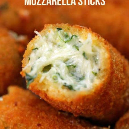 Spinach Dip Mozzarella Sticks