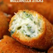 Spinach Dip Mozzarella Sticks