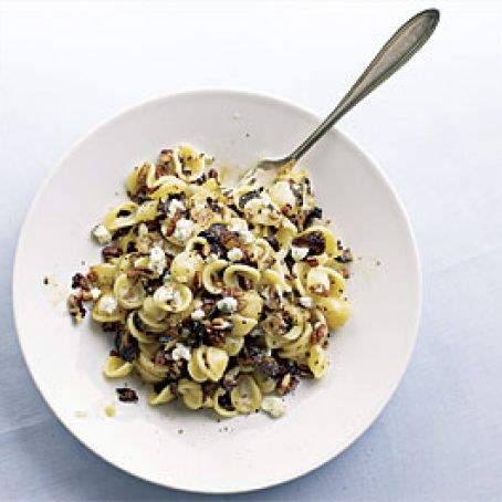 Orecchiette with Brussels Sprouts, Gorgonzola, and Brown-Butter Pecans