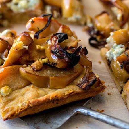 Roasted Apple, Shallot and Blue Cheese Tart