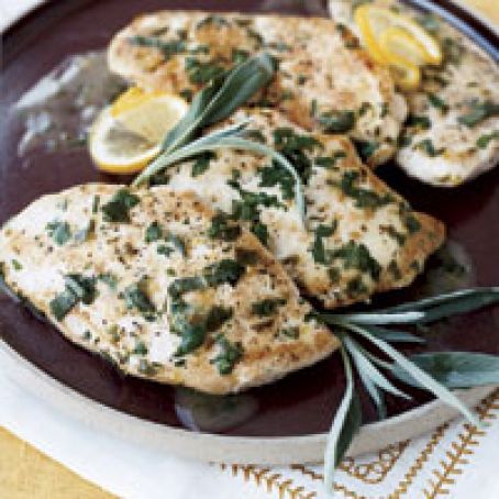 Skillet Chicken with Lemon-Sage Sauce