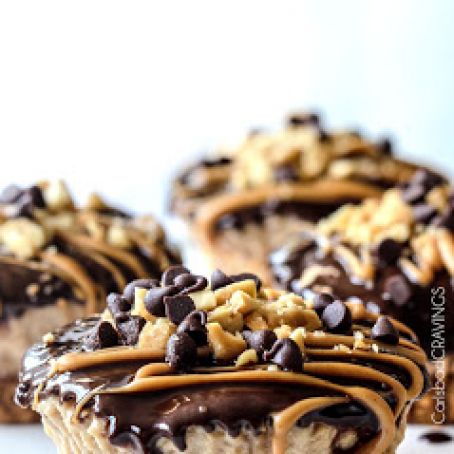 ALMOST NO BAKE MINI CHOCOLATE PEANUT BUTTER PIES