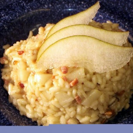 Pear Risotto with proscuitto and fried sage