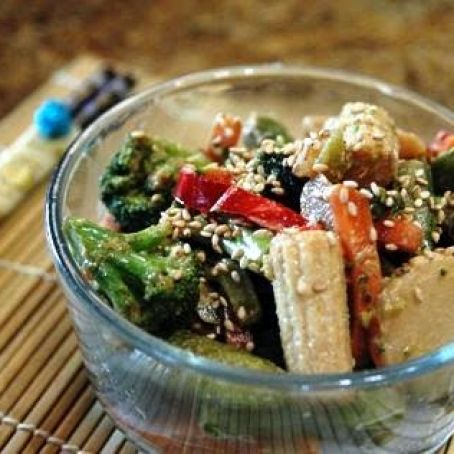 Raw Vegan Stir Fry with Homemade Teriyaki Marinade