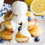 LEMON BLUEBERRY EBELSKIVER PANCAKE BITES