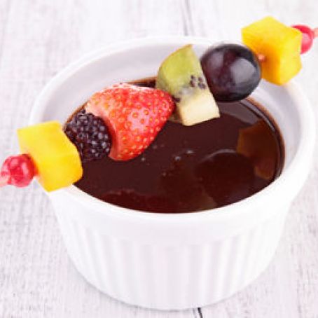 Chocolate Fondue with Fruit Kabobs (Diabetic)
