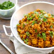 Curried Lentils with Cauliflower