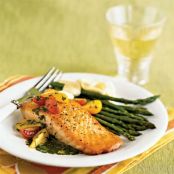 Salmon with Basil Sauce