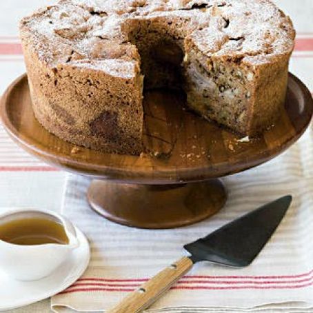 Apple-Walnut Cake with Cider Sauce