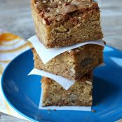 Brown Butter- Toffee Pecan Blondies