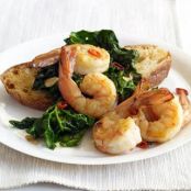 Garlicky Shrimp & Spinach